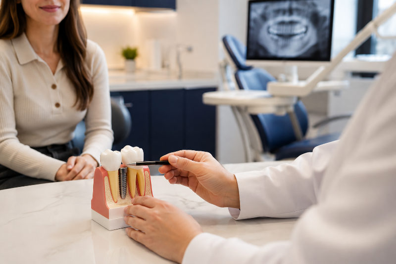 Dental implant consultation at Habibi Smiles Family Dentistry in Richardson, TX